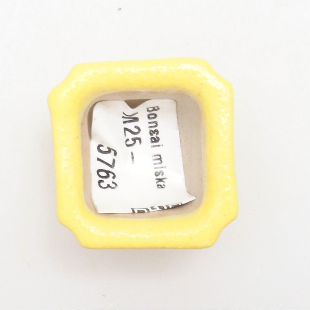 Ceramic bonsai bowl 3 x 3 x 2 cm, yellow