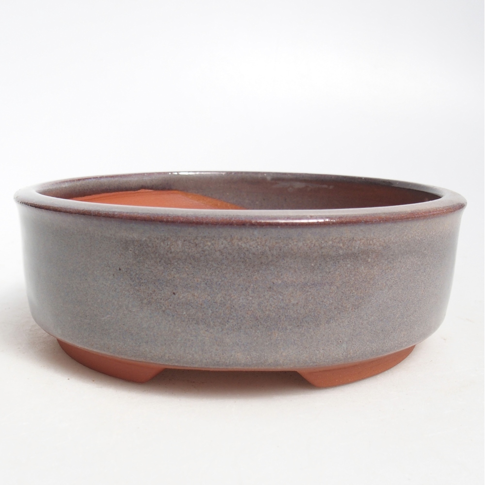 Ceramic bonsai bowl 15 x 15 x 5 cm, grey