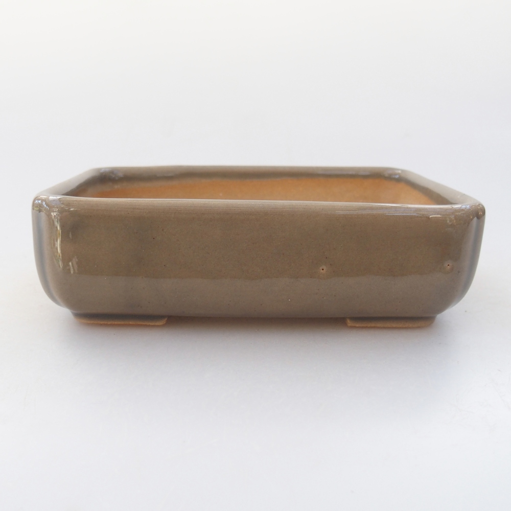 Ceramic bonsai bowl 11,5 x 9 x 3,5 cm, grey