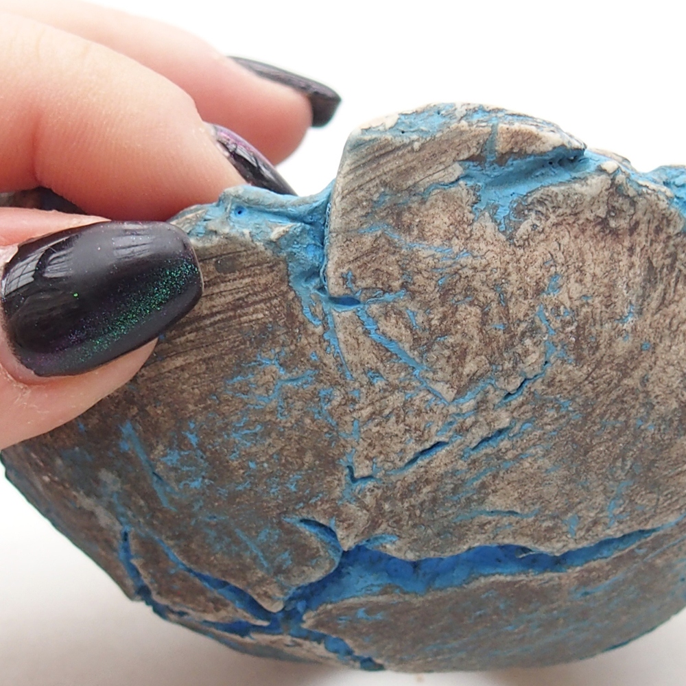 Ceramic Shell 9 x 9 x 5,5 cm , colour blue