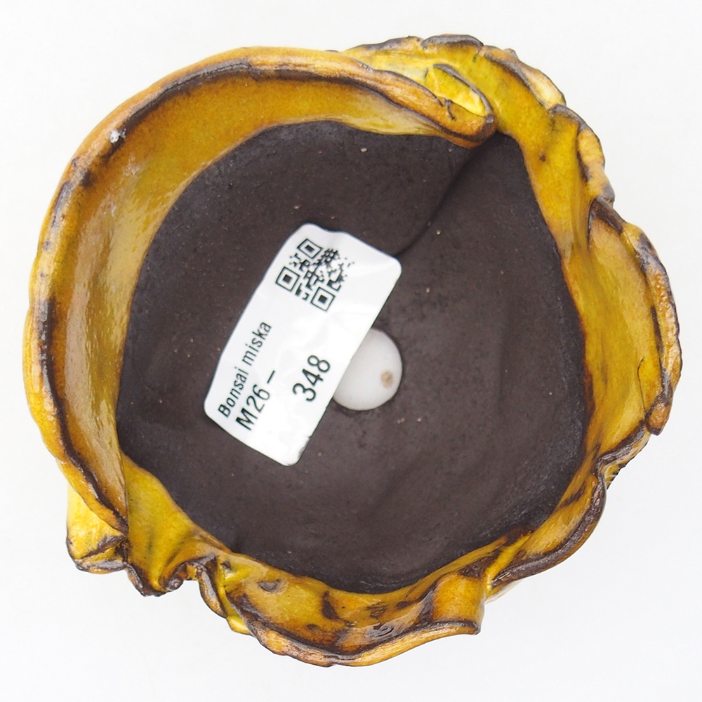 Ceramic shell 9 x 8,5 x 6,5 cm , yellow