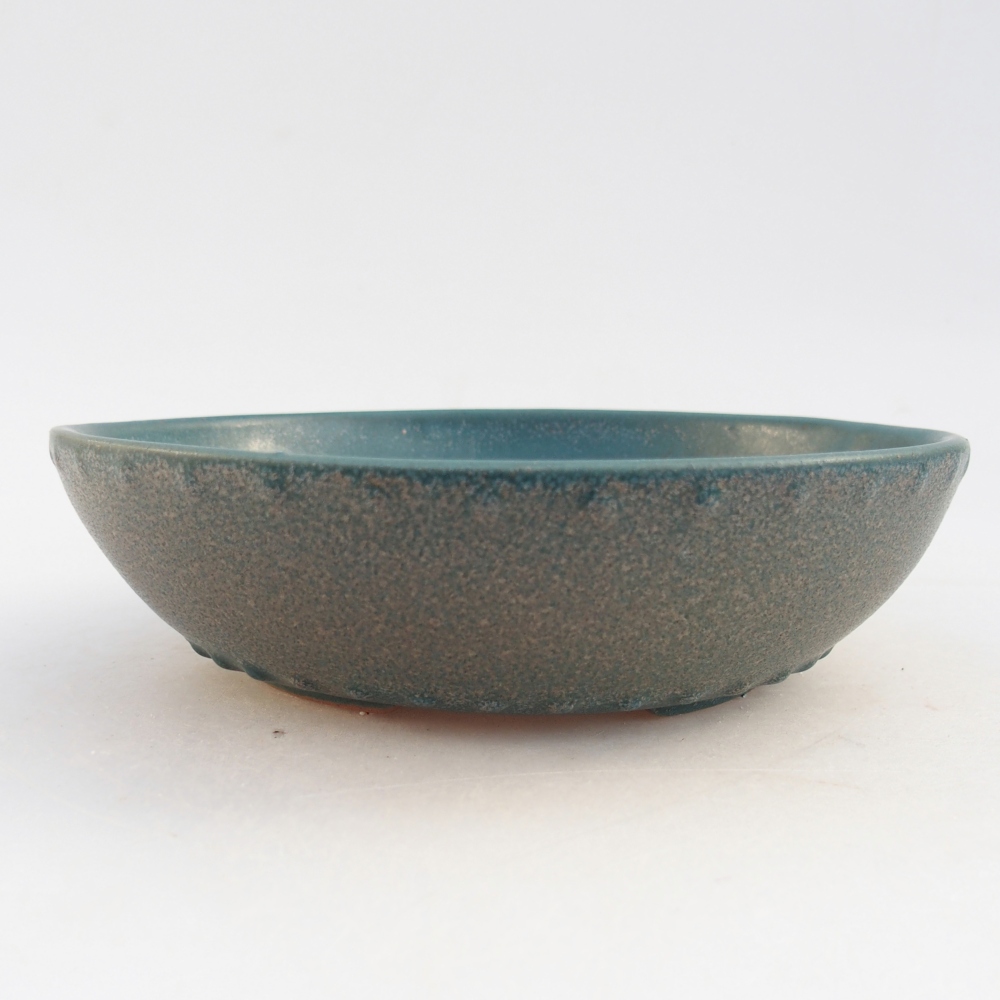 Ceramic bonsai bowl 17,5 x 17,5 x 5 cm, colour blue