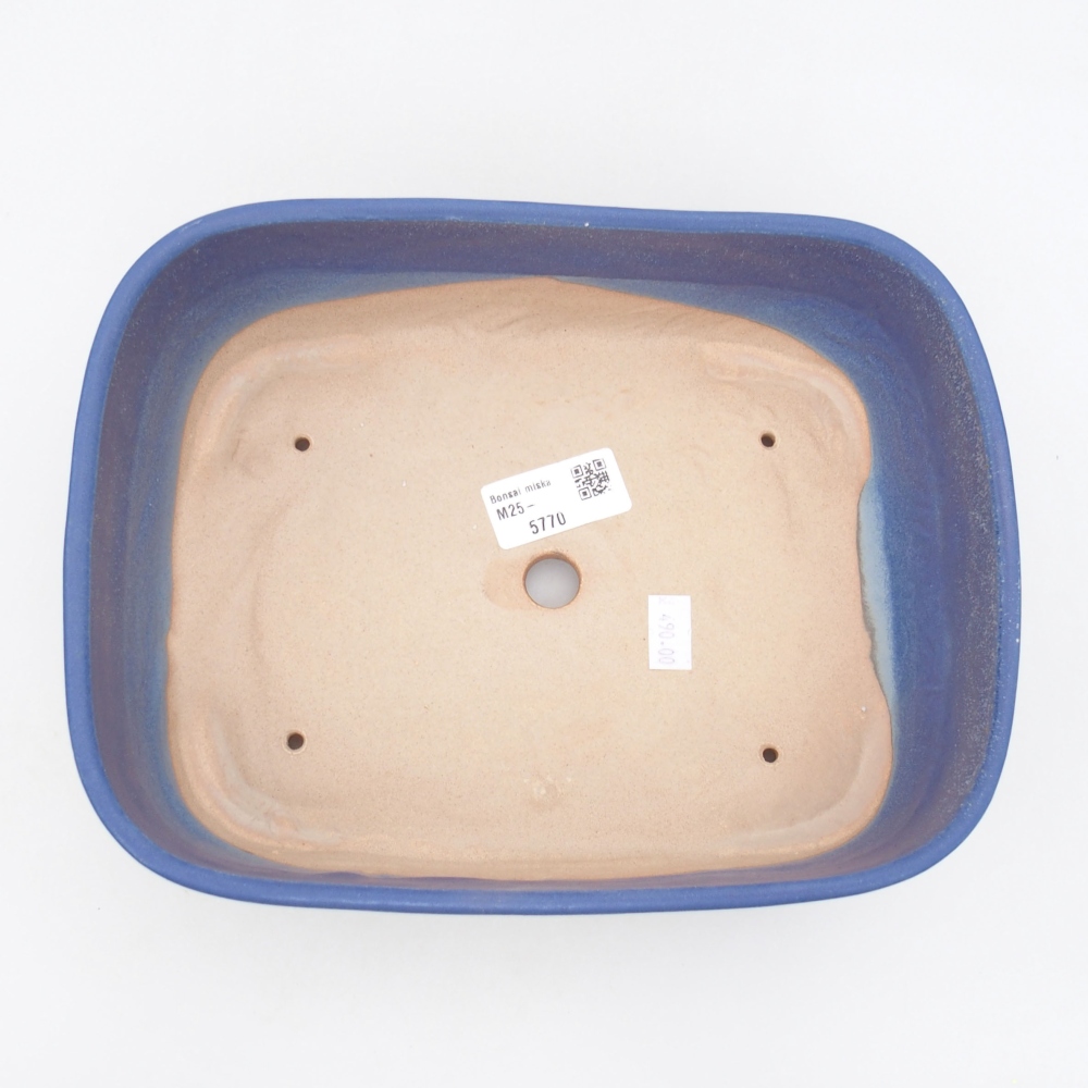 Ceramic bonsai bowl 23 x 18 x 7,5 cm, color blue