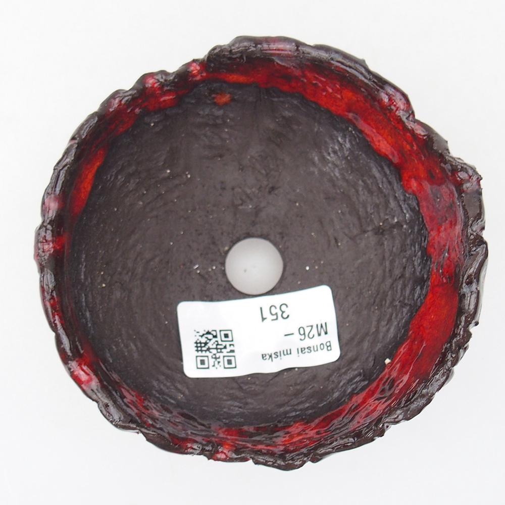 Ceramic shell 9,5 x 9 x 6 cm , colour red