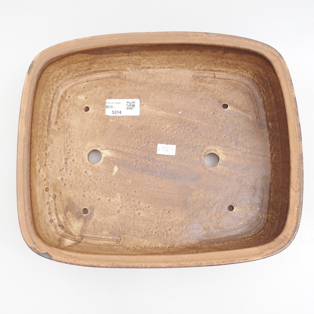 Ceramic bonsai bowl 29,5 x 25 x 7 cm, color pink