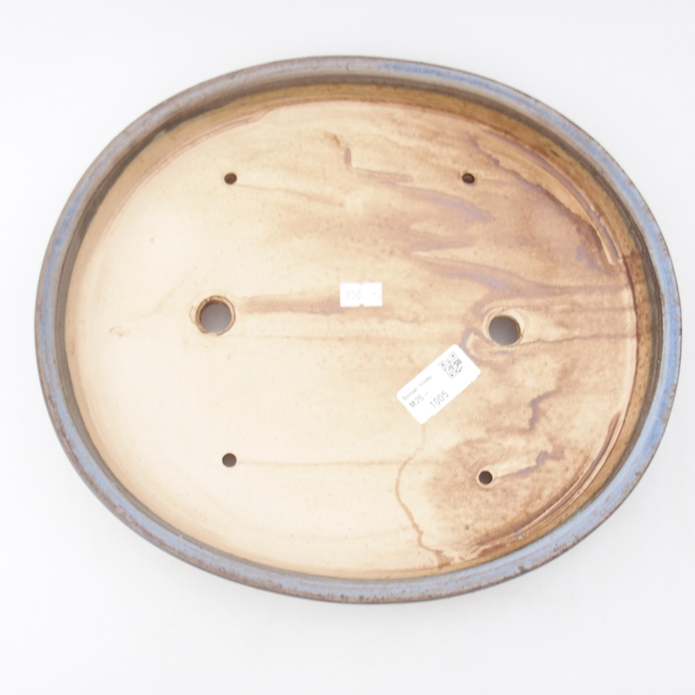 Ceramic bonsai bowl 30,5 x 27 x 4 cm, colour blue