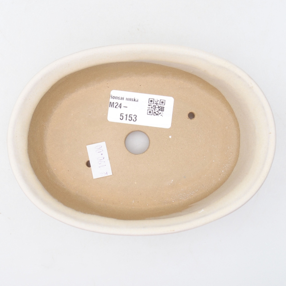 Ceramic bonsai bowl  11,5 x 11,5 x 5 cm, color beige