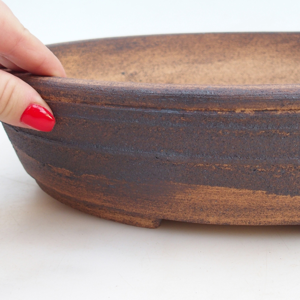 Bonsai bowl 32,5 x 26 x 7,5 cm , colour brown