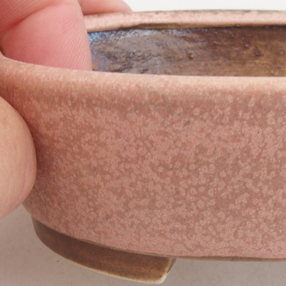 Ceramic bonsai bowl 9,5 x 8 x 3 cm, color pink