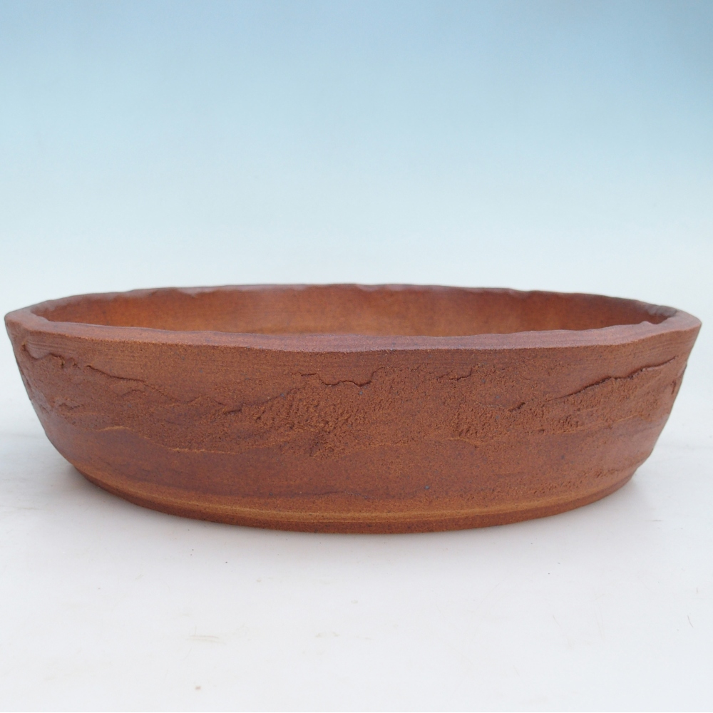 Bonsai bowl 34 x 34 x 7,5 cm , colour brown
