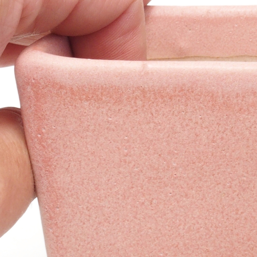 Ceramic bonsai bowl 9 x 9 x 12 cm, color pink