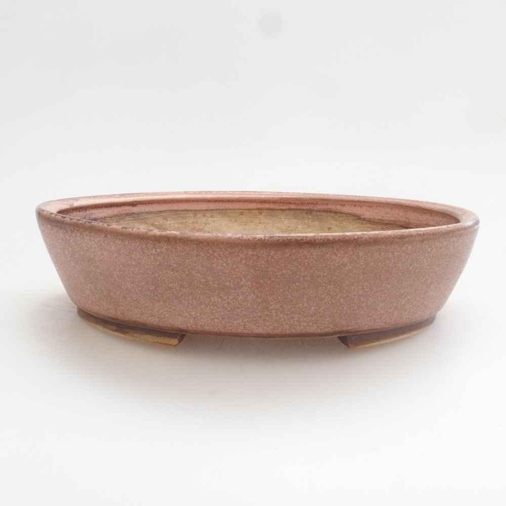 Ceramic bonsai bowl 18 x 16 x 4 cm, color pink