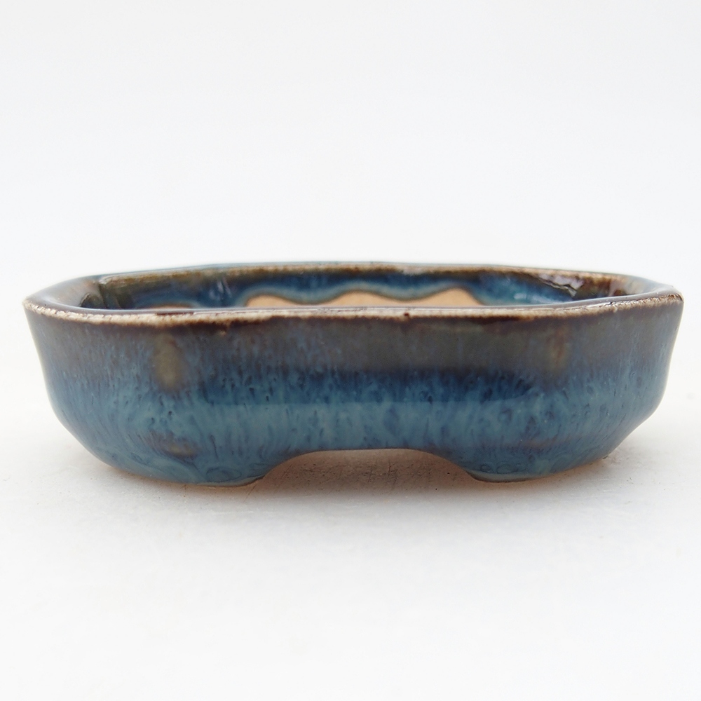Mini bonsai bowl 5,5 x 4 x 1,5 cm, colour blue