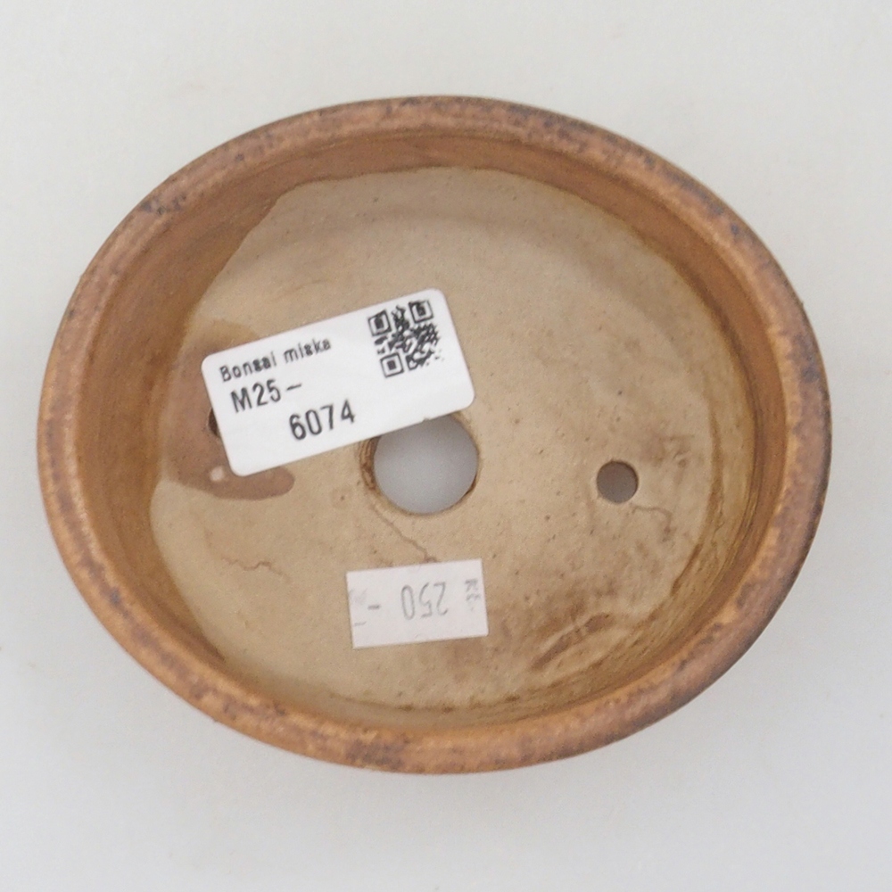 Ceramic bonsai bowl 10,5 x 9 x 4 cm, color brown
