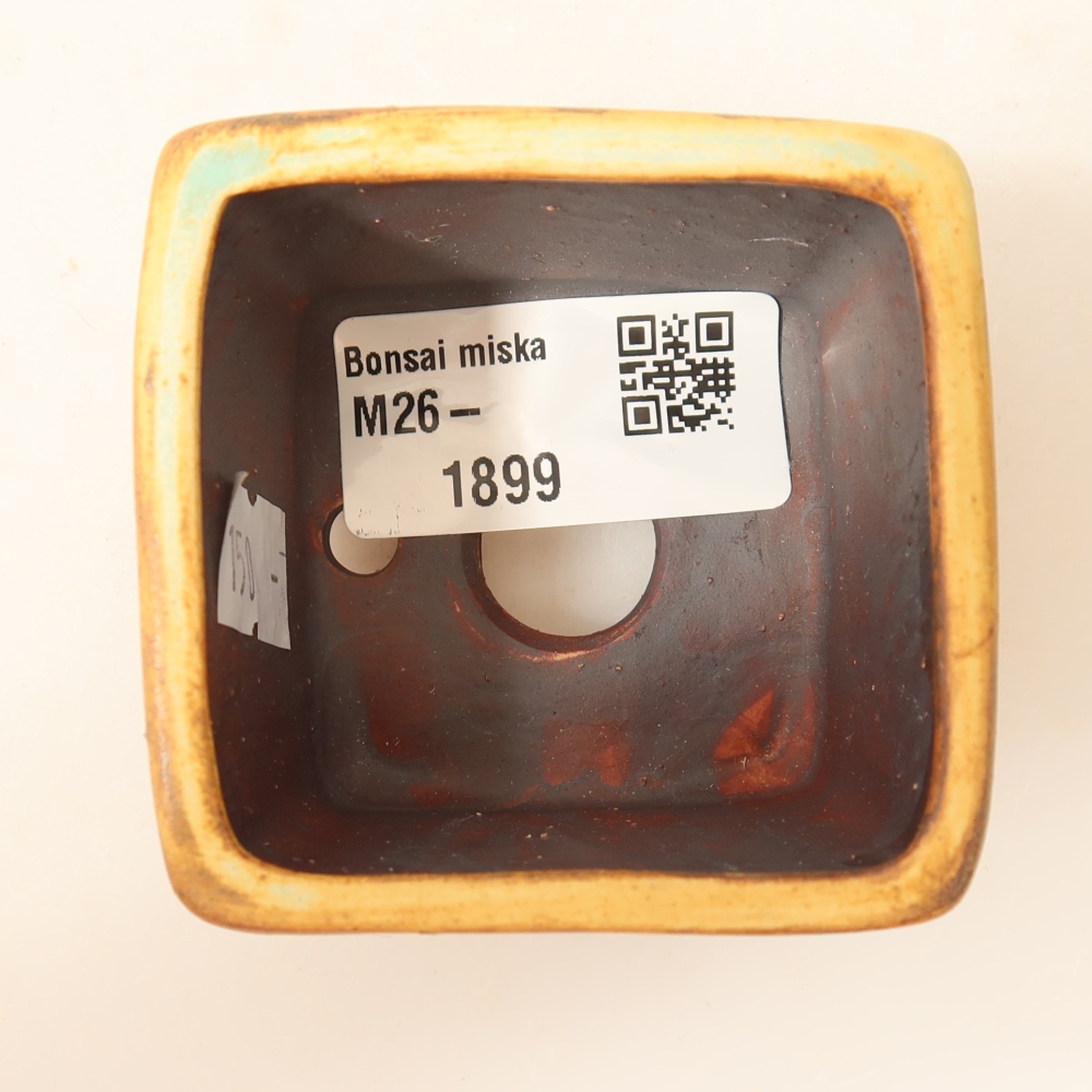 Ceramic bonsai bowl 6 x 6 x 4,5 cm, green