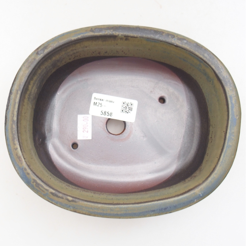 Ceramic bonsai bowl 18 x 15 x 6 cm, color brown