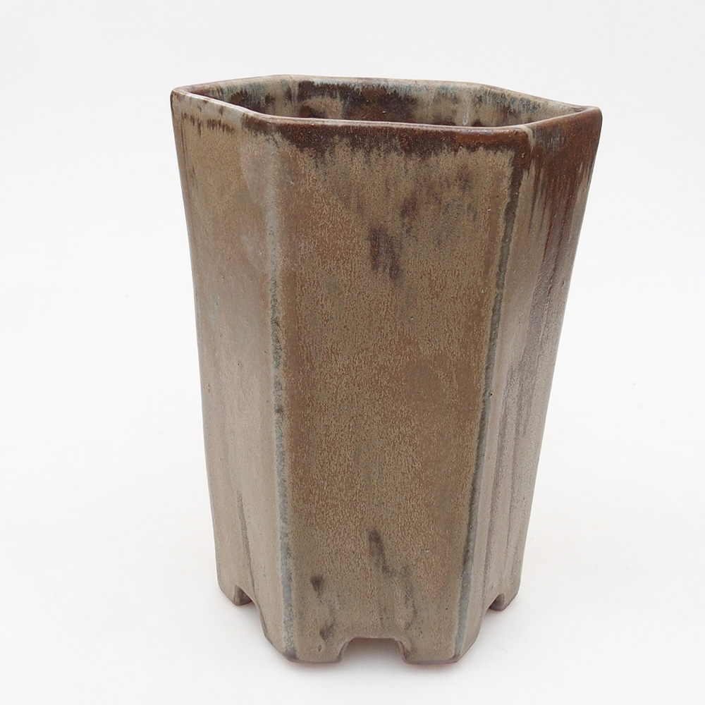 Ceramic bonsai bowl 13 x 11,5 x 17 cm, grey