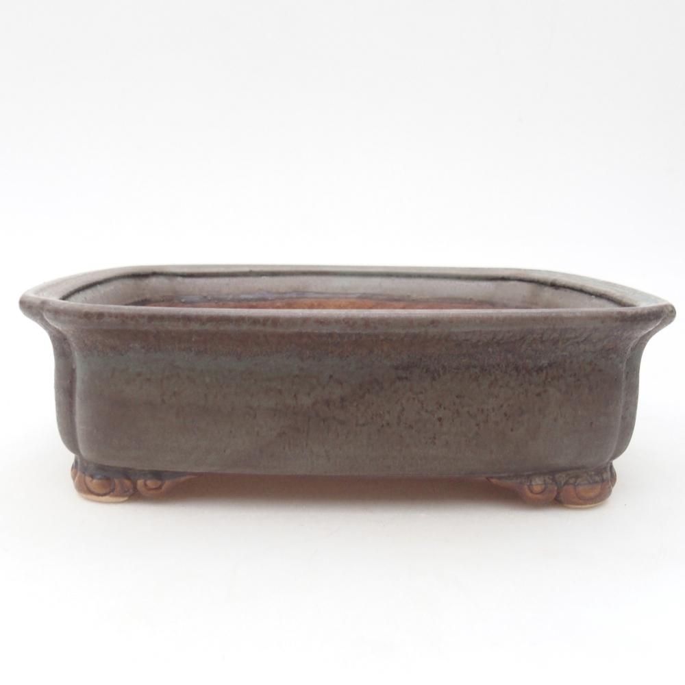 Ceramic bonsai bowl 19 x 17 x 6 cm, colour blue