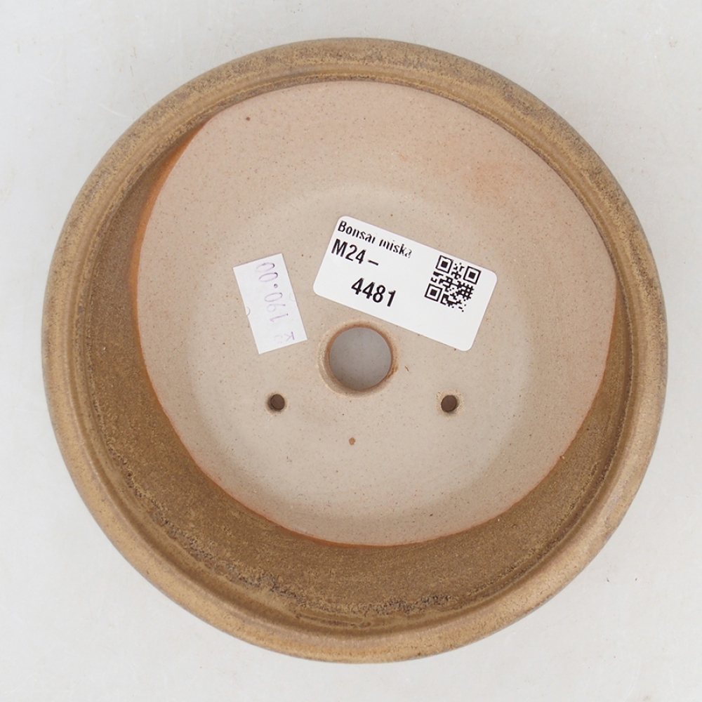 Ceramic bonsai bowl 13,5 x 13,5 x 4,5 cm, beige blue