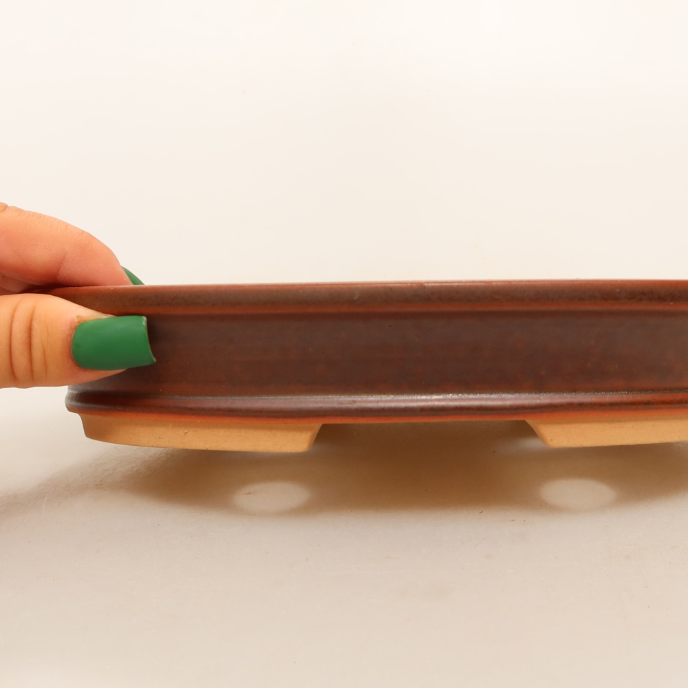 Ceramic Bowl  21 x 15 x 4 cm, brown