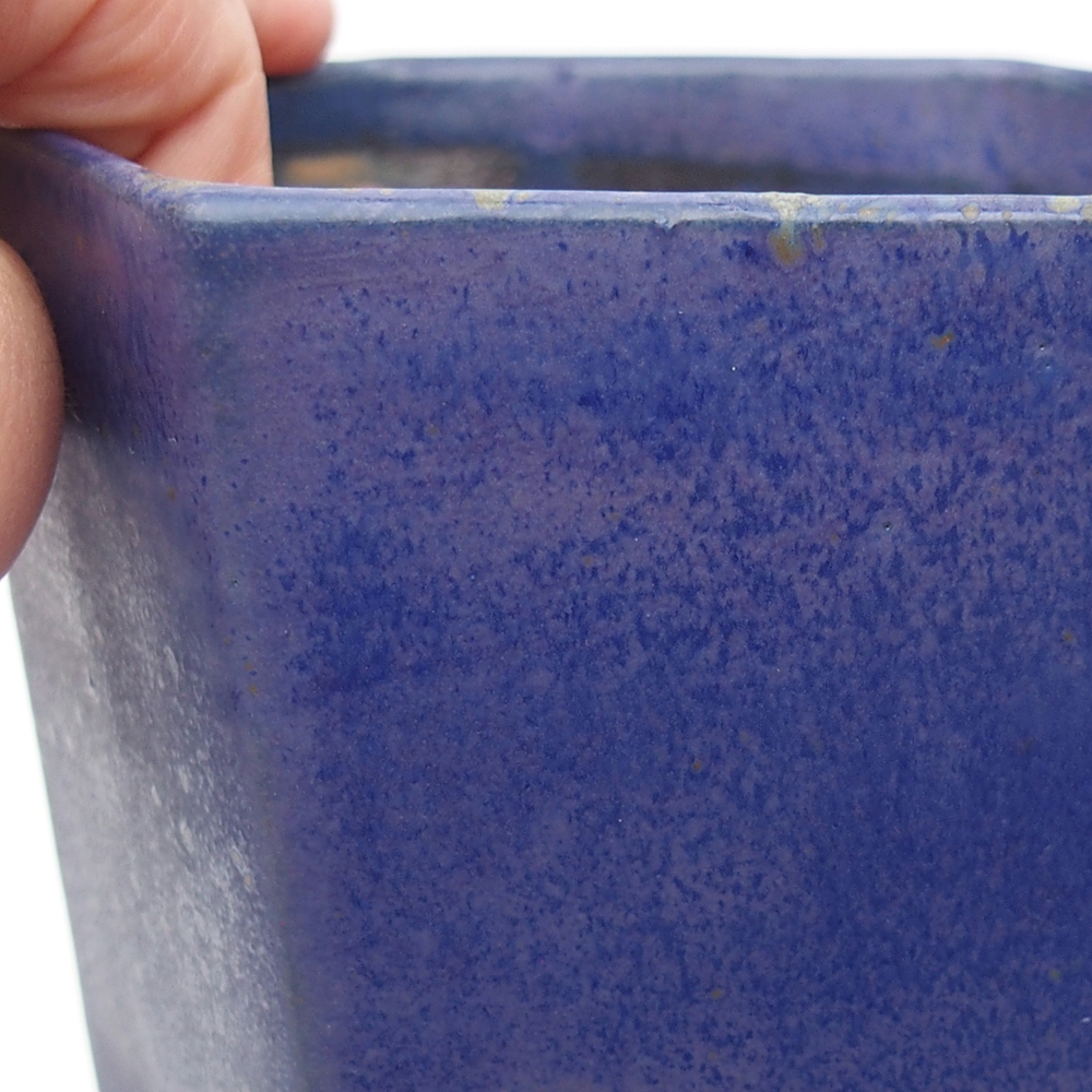 Ceramic bonsai bowl 13 x 11,5 x 17 cm, colour blue