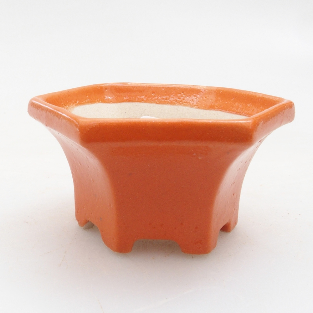 Mini bonsai bowl 5 x 4,5 x 2,5 cm, color orange