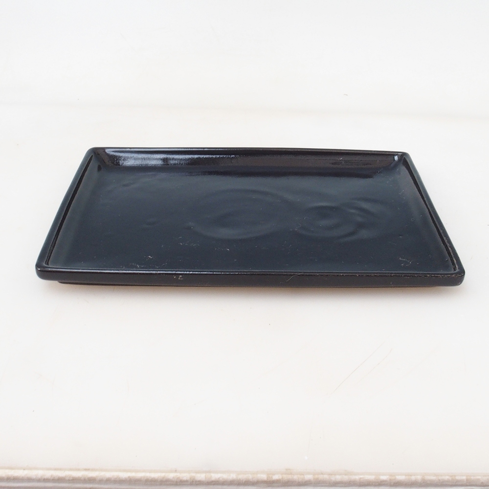 Bonsai bowl rectangle 22.5 x 17 x 1.5 cm - black