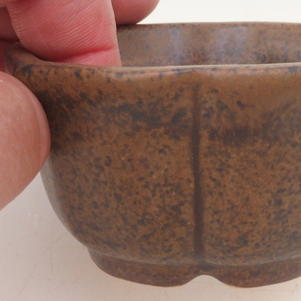 Bonsai bowl H95 - 7.5 x 7.5 x 4 cm - brown