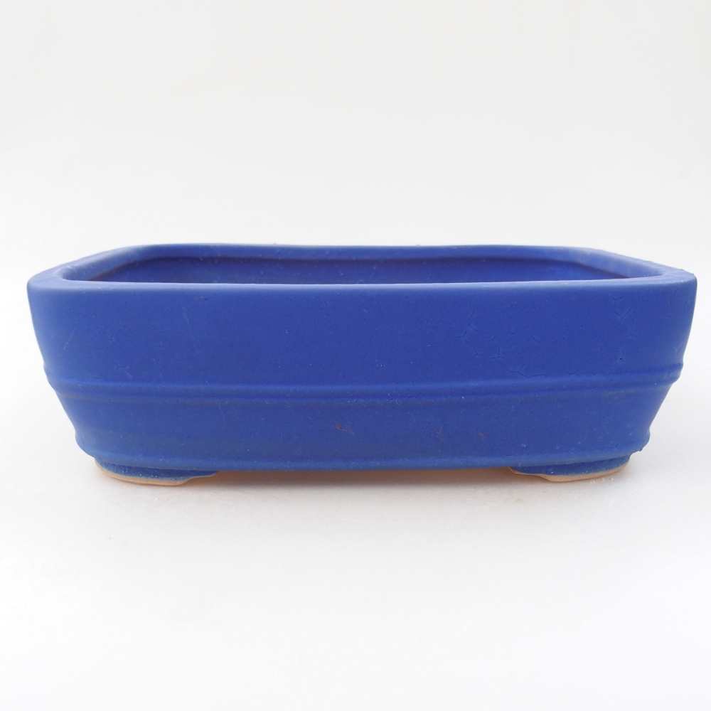 Ceramic bonsai bowl 24 x 19 x 7,5 cm, color blue
