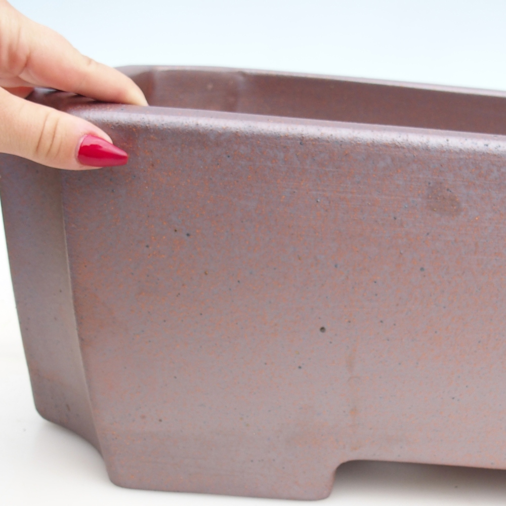 Ceramic bonsai bowl 52,5 x 35,5 x 18 cm , metal colour - PERSONAL COLLECTION ONLY or pallet transport