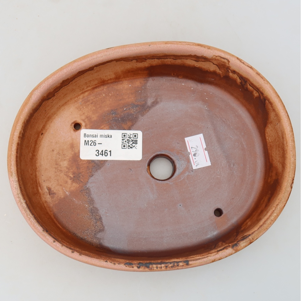 Ceramic bonsai bowl 17 x 14 x 4 cm, pink