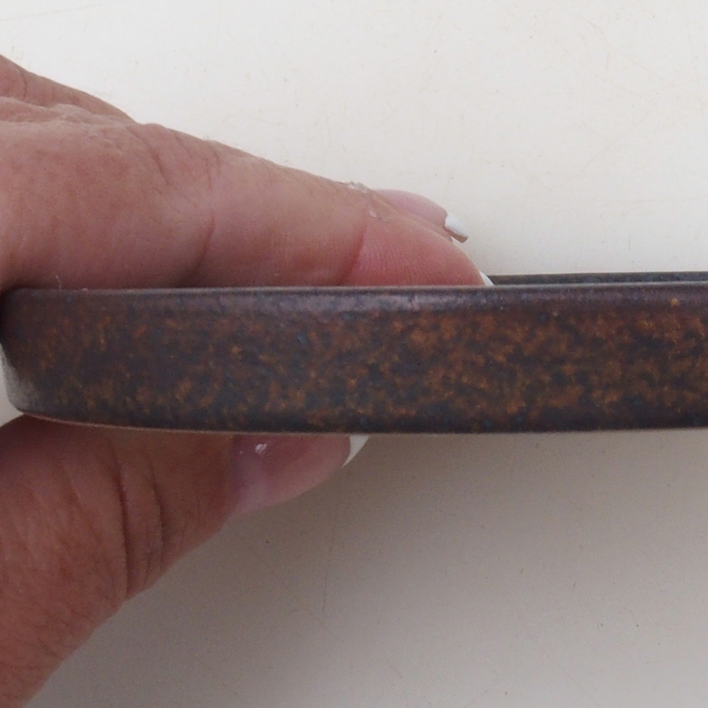 Bonsai bowl round D6-S - 10 x 10 x 1 cm - brown