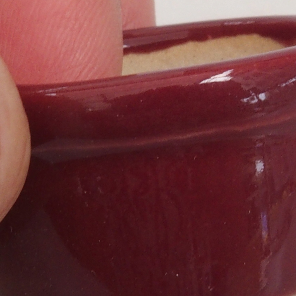Mini bonsai bowl 3,5 x 3,5 x 2 cm, color burgundy
