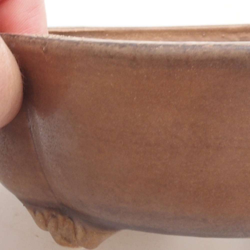Ceramic bonsai bowl 16,5 x 15 x 5,5 cm, color brown