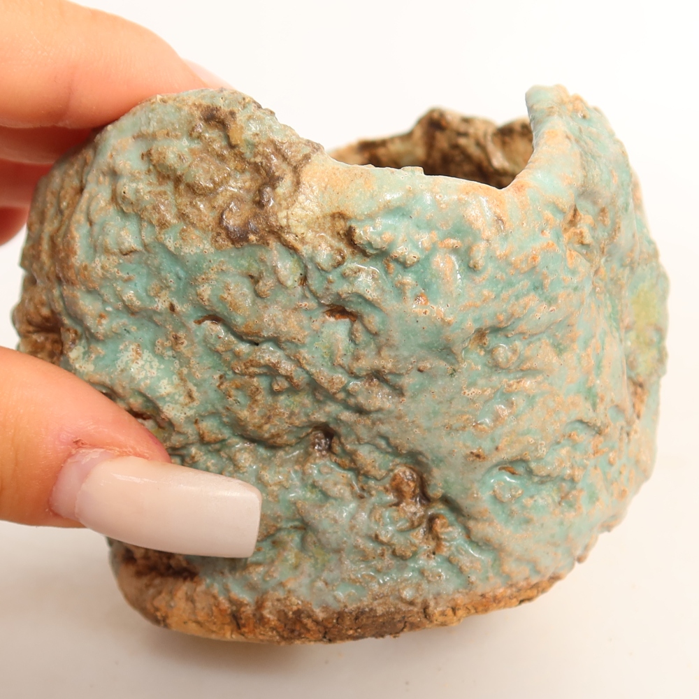Ceramic Shell, 7 x 7 x 7 cm, green