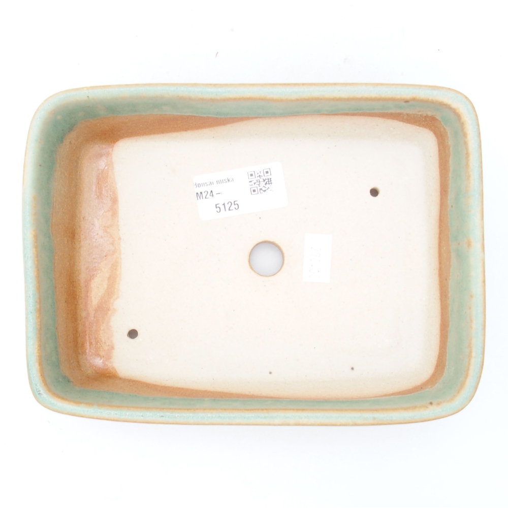 Ceramic bonsai bowl  18 x 13,5 x 5 cm, color green