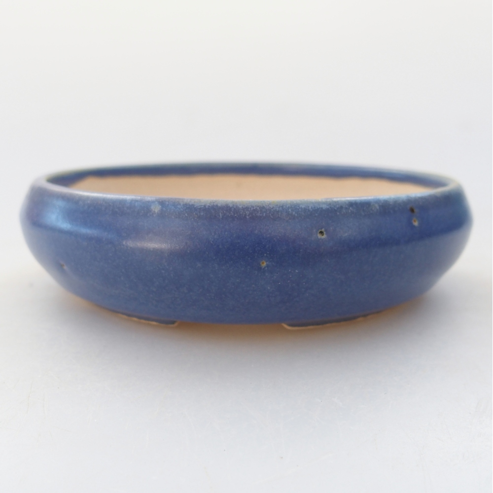 Ceramic bonsai bowl 9 x 9 x 2,5 cm, colour blue