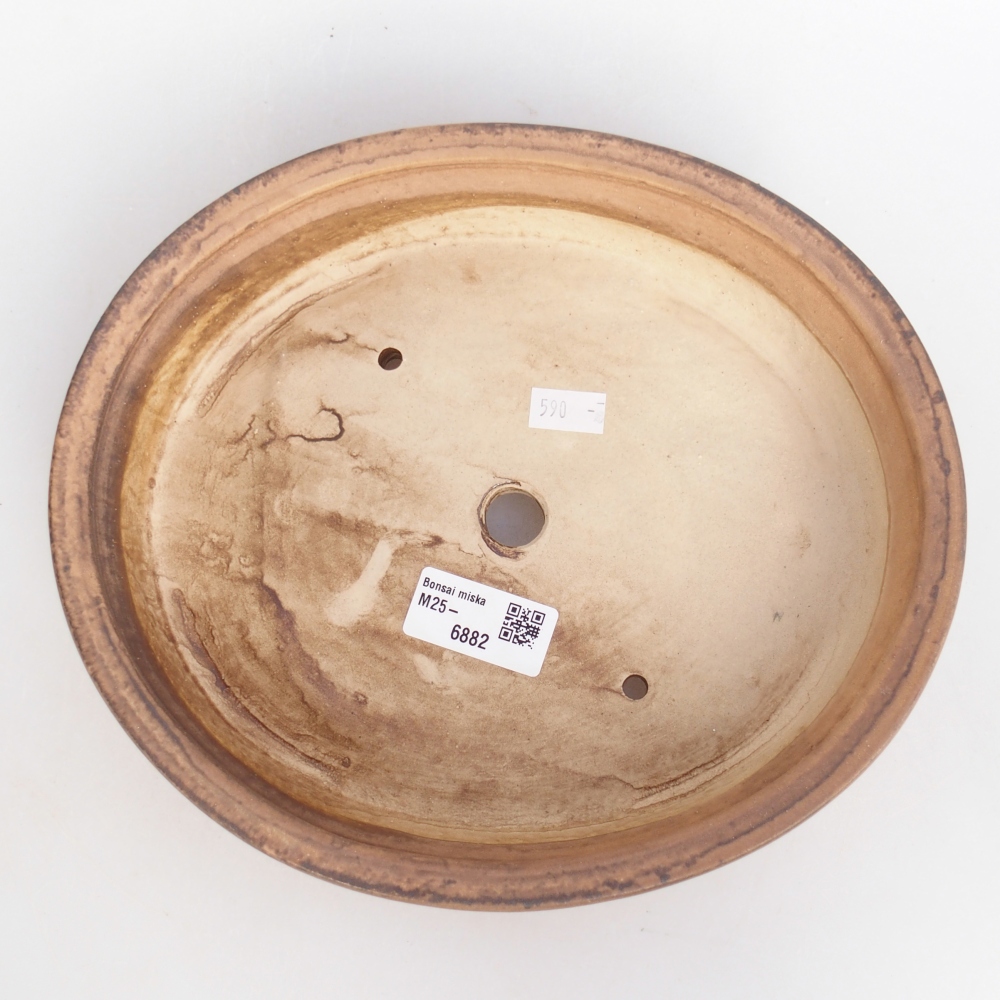 Ceramic bonsai bowl 24 x 20,5 x 5 cm, pink