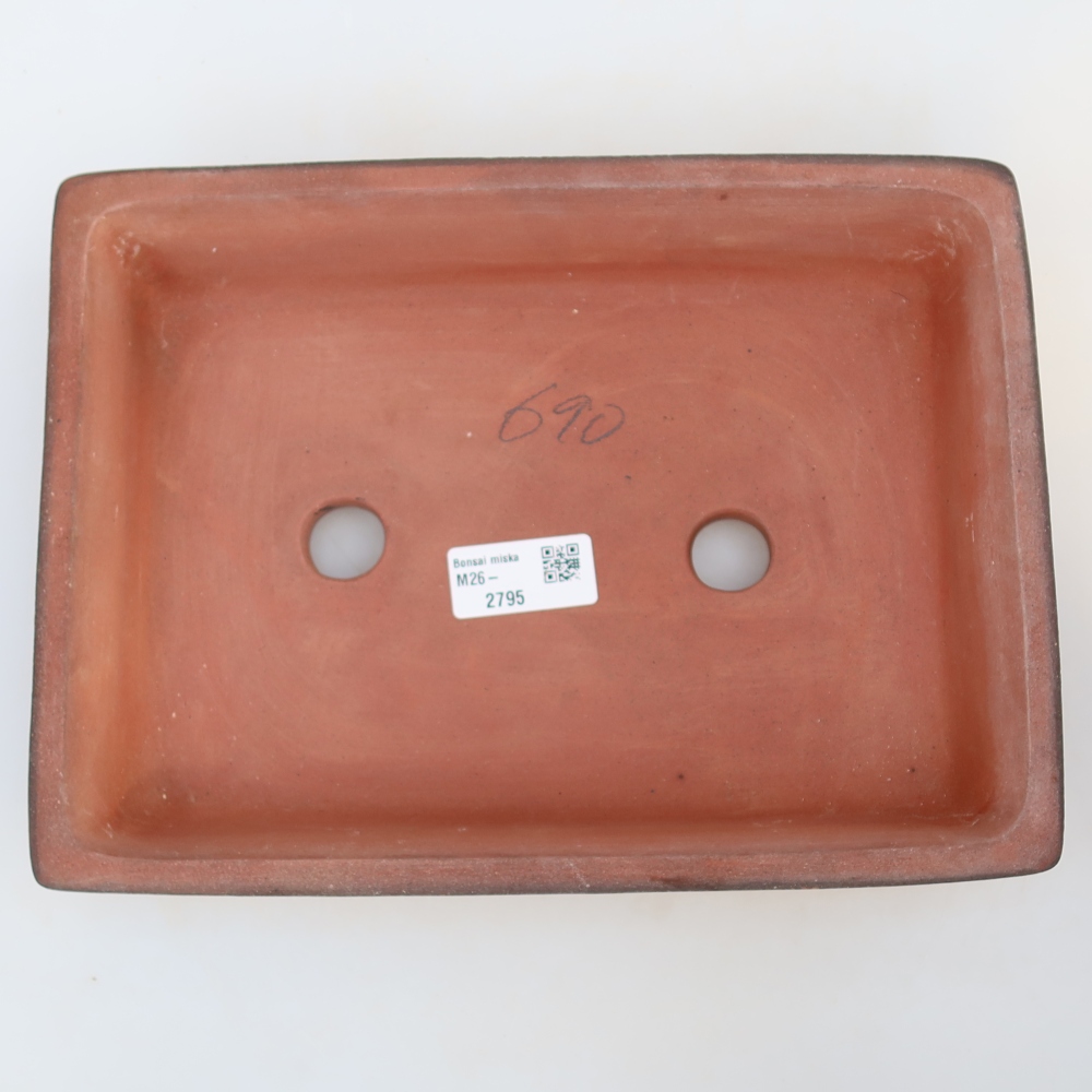 Ceramic Bowl, 26 x 20 x 5 cm, brick red