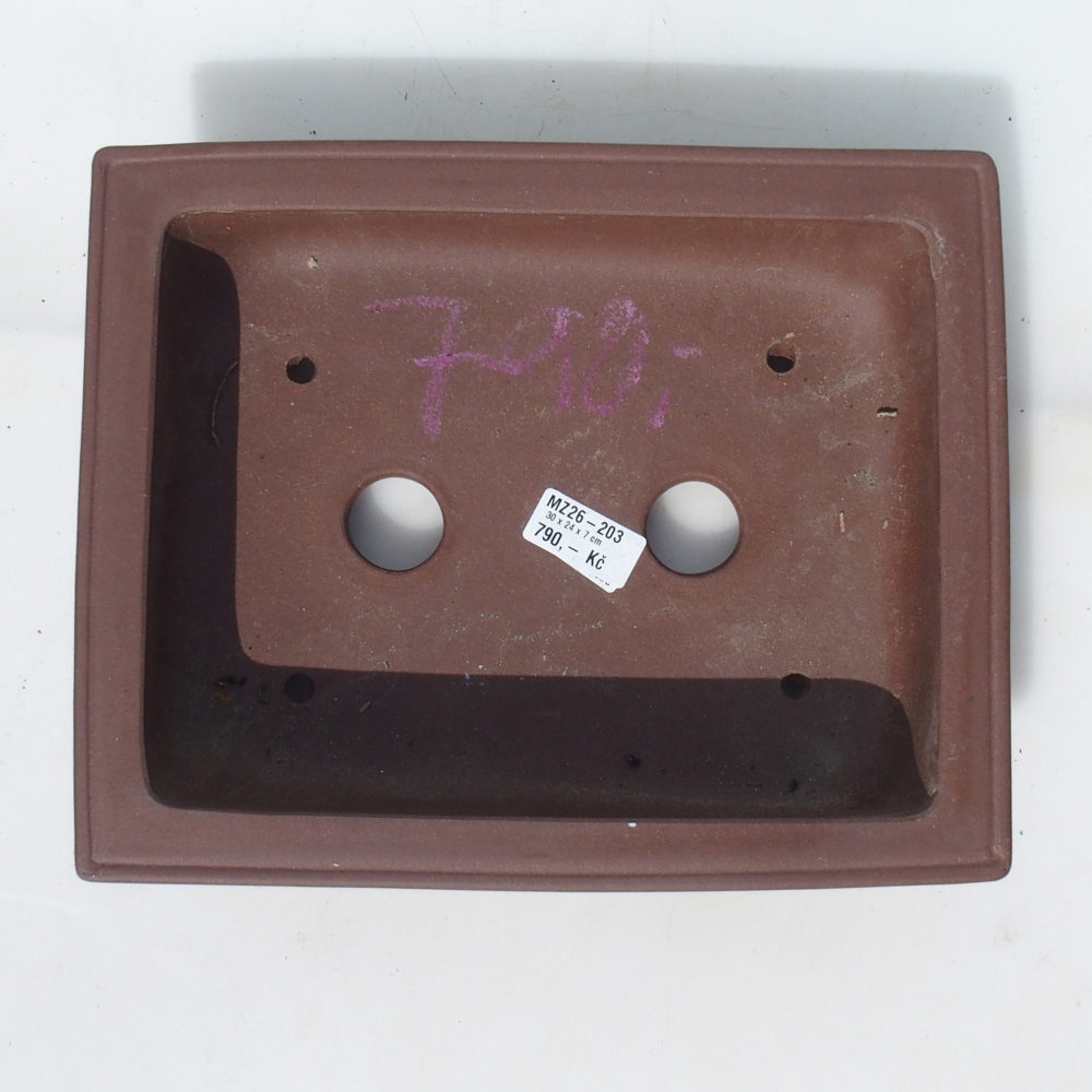 Bonsai bowl 30 x 24 x 7 cm birch brown