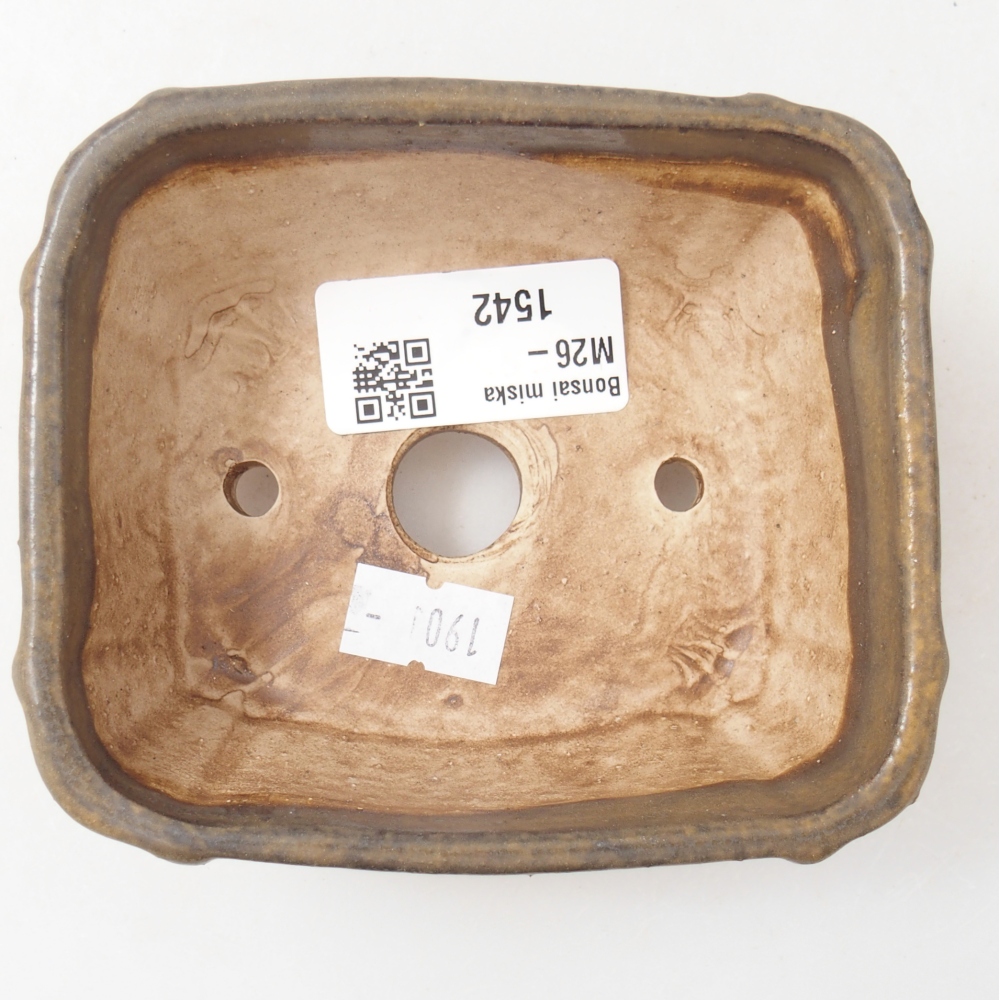 Ceramic bonsai bowl 10 x 9 x 5 cm, brown