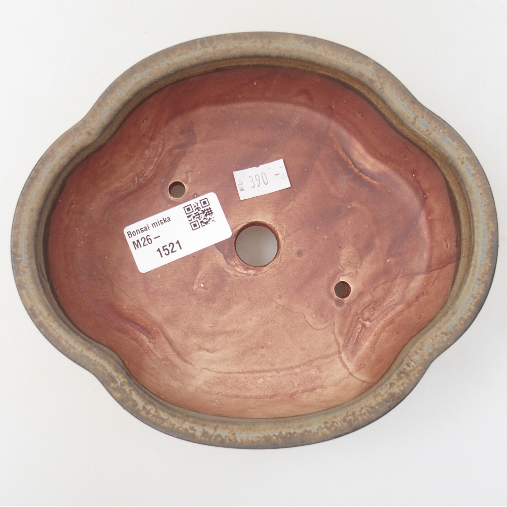 Ceramic bonsai bowl 17 x 15 x 5,5 cm, brown