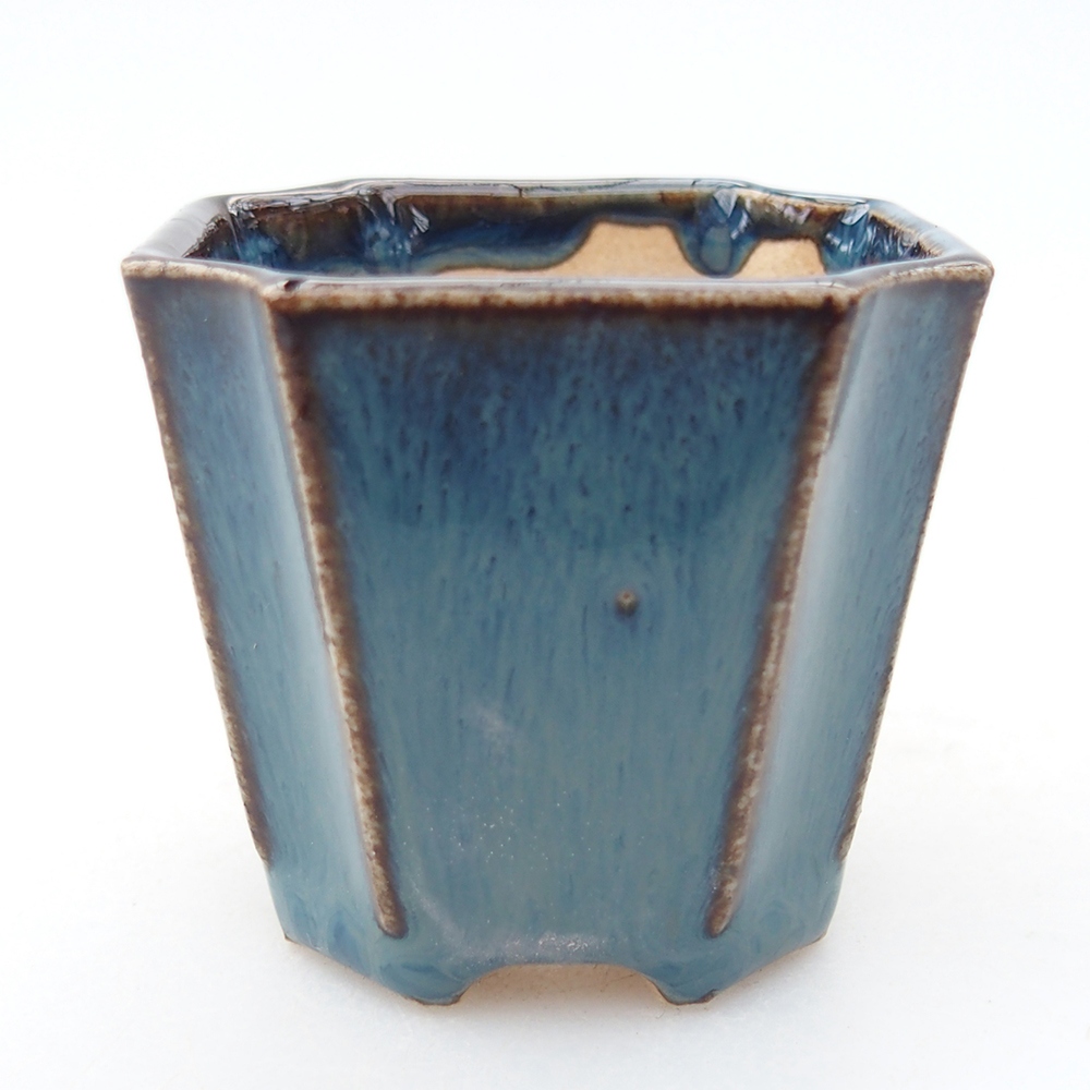 Mini bonsai bowl 4,5 x 4,5 x 4 cm, colour blue
