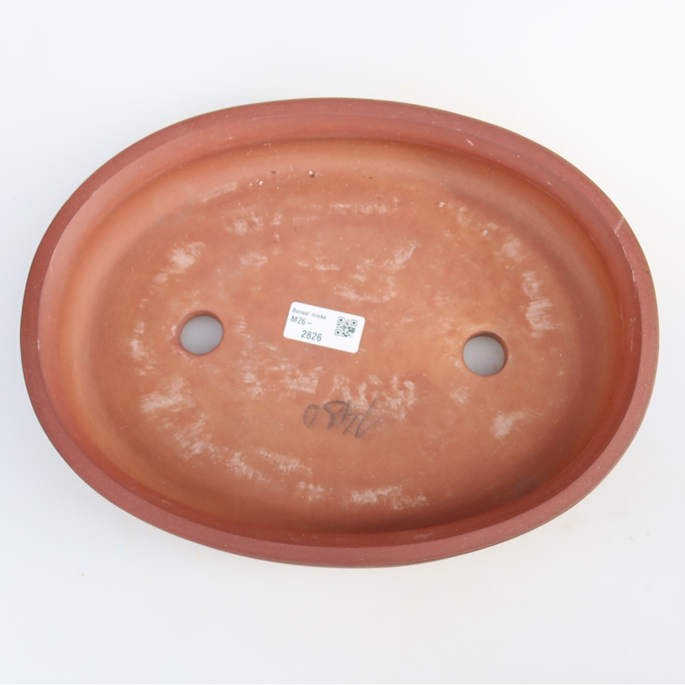 Ceramic Bowl  31 x 23.5 x 5.5 cm, brick red