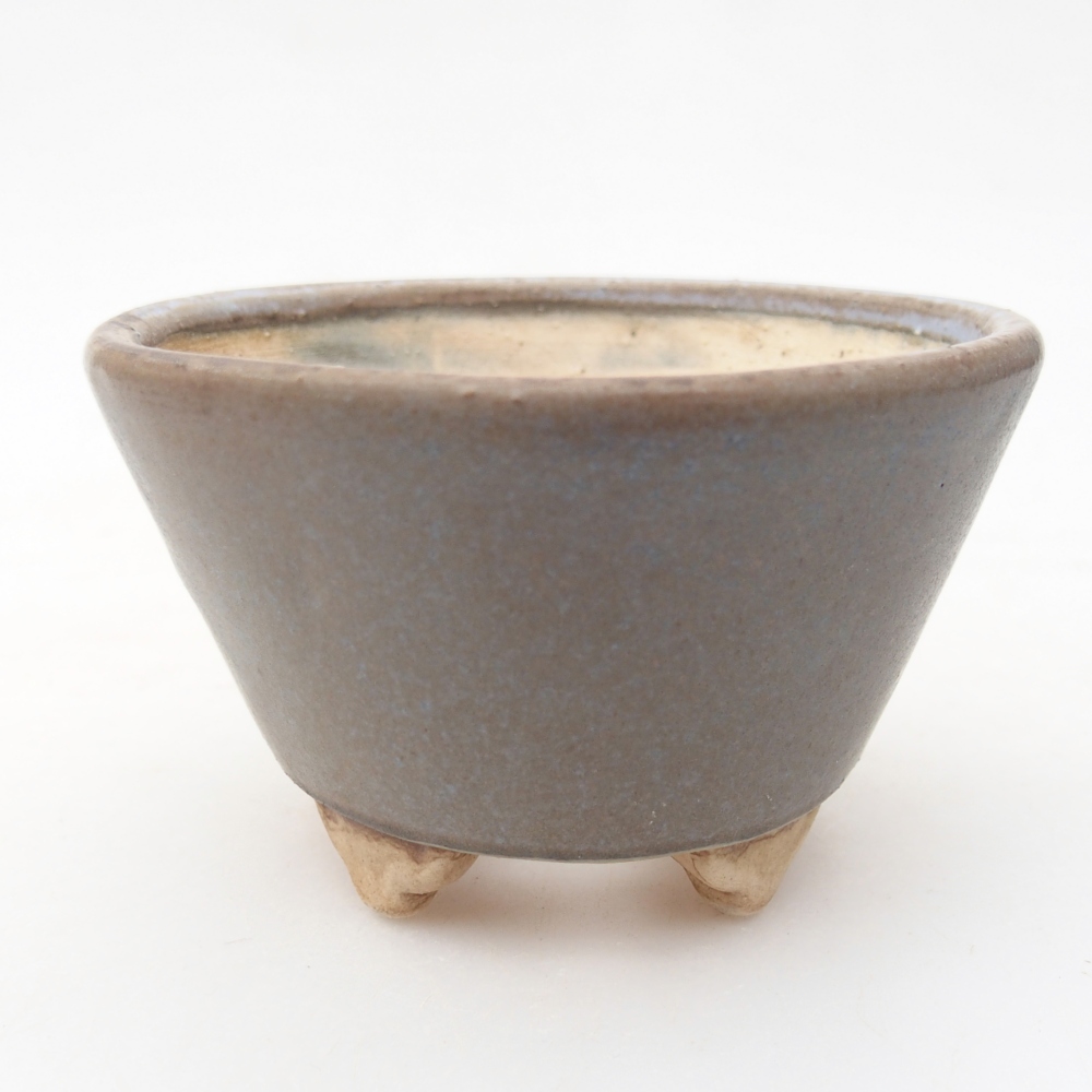 Ceramic bonsai bowl 8,5 x 8,5 x 5 cm, colour blue