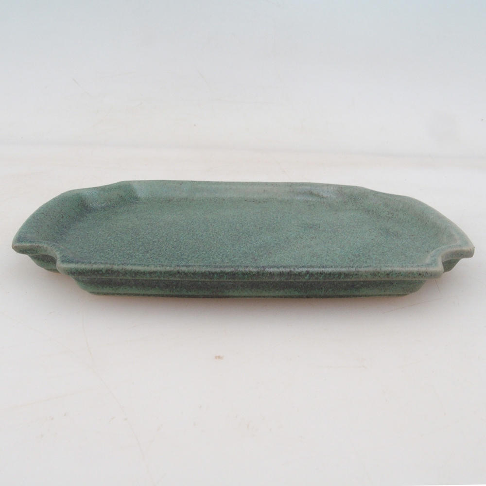 Ceramic saucer H01 - 11.5 x 8 x 0.5 cm- green