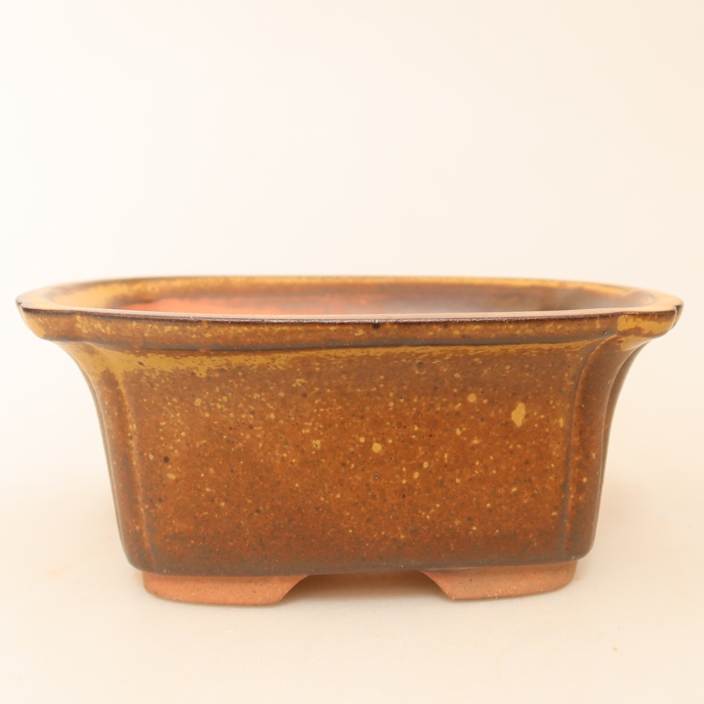 Ceramic Bowl  13 x 10.5 x 5.5 cm, brown