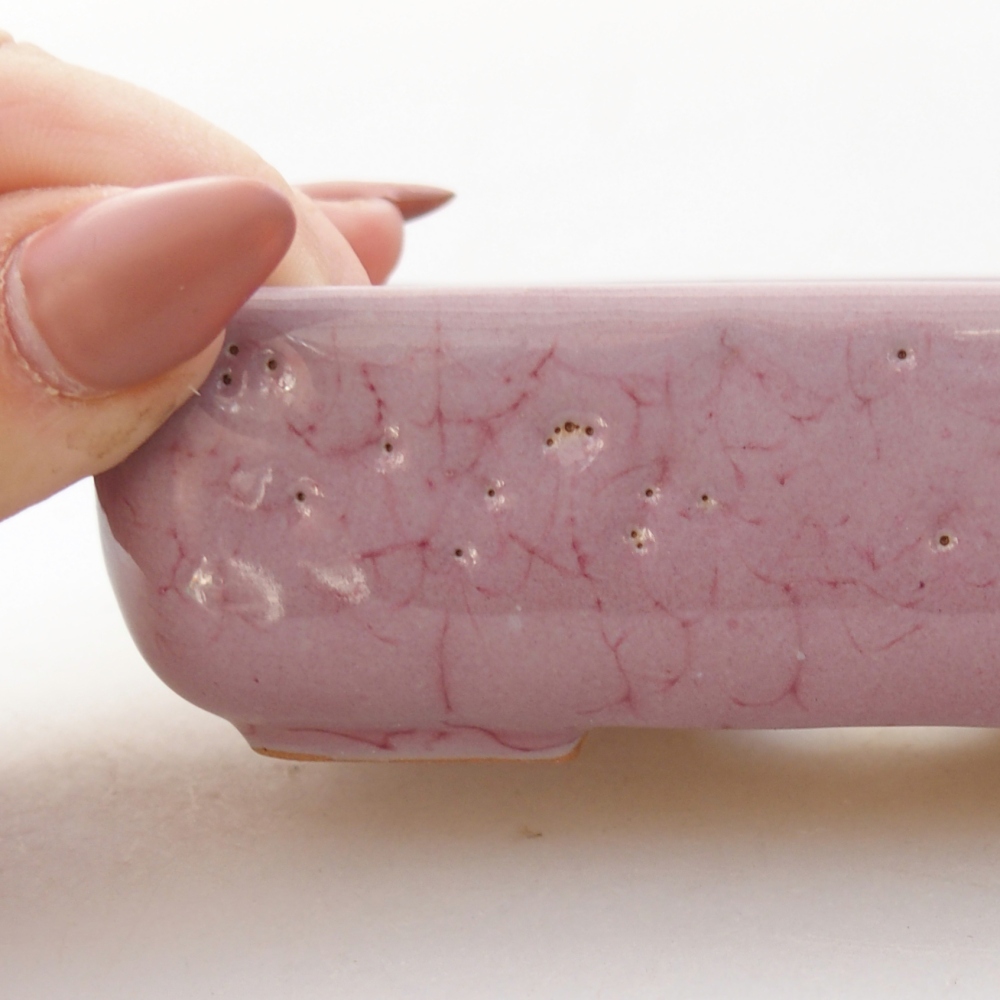 Ceramic bonsai bowl 11,5 x 9 x 3,5 cm, pink