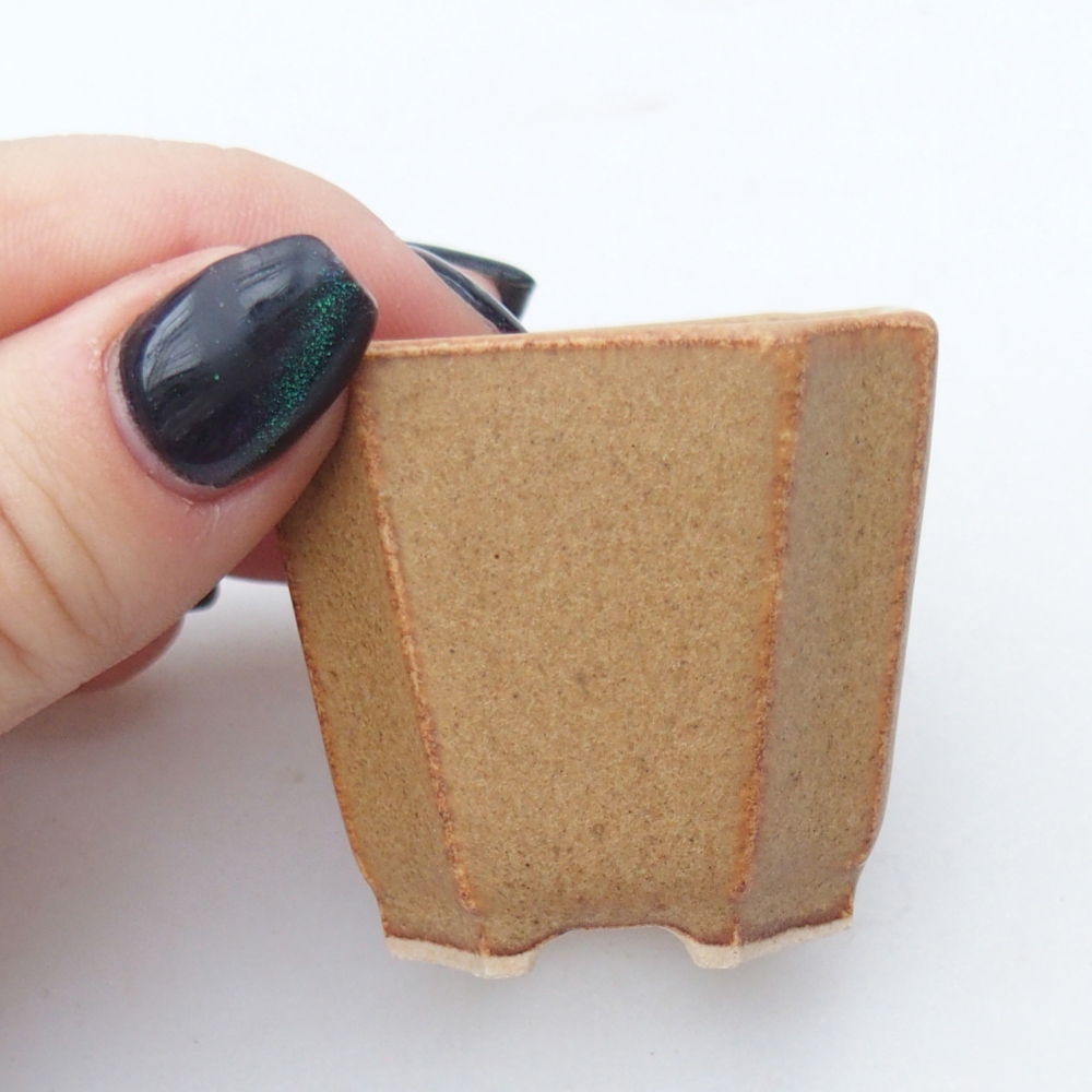 Mini bonsai bowl 4,5 x 4,5 x 4 cm, brown