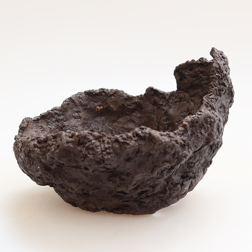 Ceramic Shell, 9.5 x 8 x 8 cm, brown